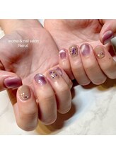 ネロリ(Neroli)/押し花＆マグネットネイル