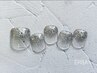 【フット】ラメグラor ラメ全塗り　★フットバス、甘皮ケア込み