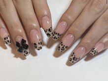 アイネイルズ 天神今泉店(I-nails)/【sana.i】ヒョウ柄フレンチ