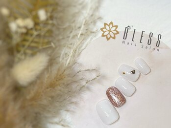 ネイルアンドアイラッシュ ブレス エスパル山形本店(BLESS)/隠れハートネイル