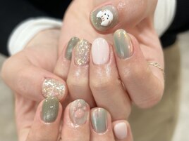 グリーン×猫ちゃん