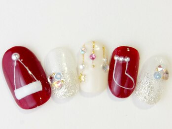 ネイルサロン ドレリッチ 大宮店(drerich)/Xmasサンタ帽子