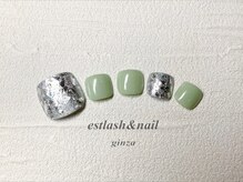 エストラッシュアンドネイル 銀座店(est lash&nail)/ガラスネイル　フットネイル