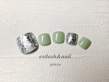 エストラッシュアンドネイル 銀座店(est lash&nail)/ガラスネイル　フットネイル