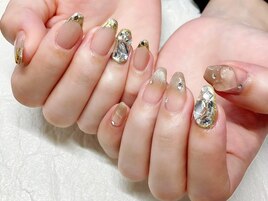 キラキラ詰め込みネイル☆