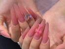 ピンクワンカラーネイル