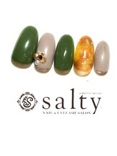 ネイルアンドアイラッシュサロン ソルティ 寺田町(salty)/べっ甲ネイル