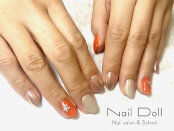 ネイルドール(Nail Doll)/ミラーとスターのキラキラネイル