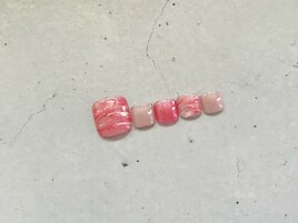 【フット】ピンクマーブル