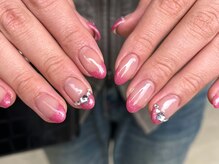 サクノネイル(SAKUNONAIL)/ピンクフレンチネイル
