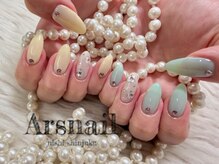 アルスネイル(Ars nail)/ミントカラー×バターイエロー