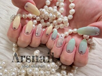 アルスネイル(Ars nail)/ミントカラー×バターイエロー