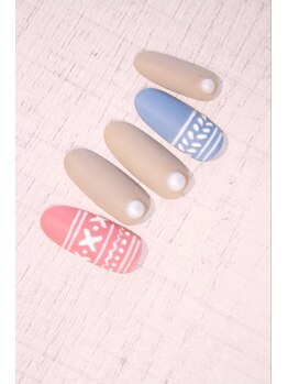 ラルネイル 大宮(Lull. nail)/＊マット＊ふわふわニット＊