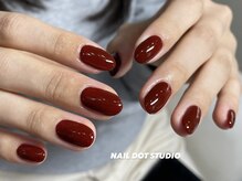 ネイルドットスタジオ 堺筋本町(NAIL DOT STUDIO)/ボルドーネイル