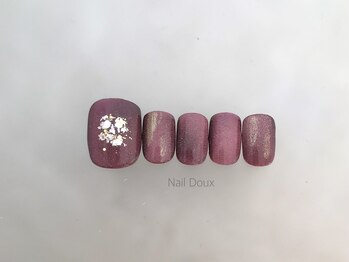 ネイル ドゥ 岡山駅前店(Nail Doux)/ボルドーフットネイル