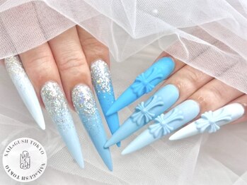 ネイルズガッシュ 川崎店(NAILsGUSH)の写真/＜自然かつ美しいフォルム＞深爪・折れてしまった爪・短いお爪も綺麗に長さだし♪モチの良さも◎