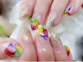 ステンドグラス風ネイル★