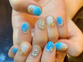 7月　持ち込み海ネイル