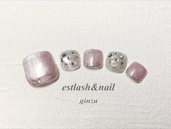 エストラッシュアンドネイル 銀座店(est lash&nail)/マグネットネイル　フットネイル