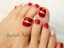 スタイリッシュネイルズ(Stylish Nails)/フットネイル　エレガントレッド