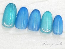 ラグジュアリーネイルズ オオミヤ(Luxury Nails Omiya)/マグネット*爽やかブルー