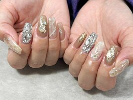 ゴージャスニュアンスネイル