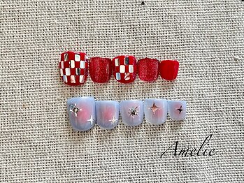 アメリ(Amelie)/フット/ワンカラー/派手