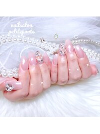 定額☆ホワイトミラーネイル