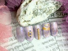 パープルネイル/紫ネイル/春