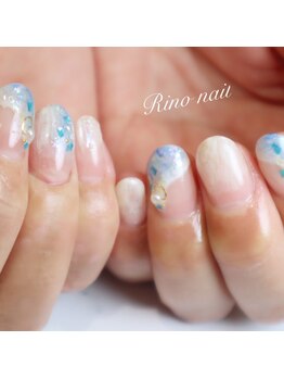 リノ ネイル(Rino nail)/さわやかブルーネイル