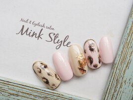 ピンクレオパードネイル