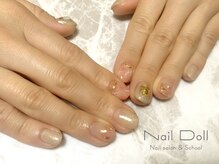 ネイルドール(Nail Doll)/ニュアンスピンクシェルネイル