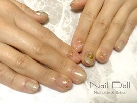 ニュアンスピンクシェルネイル