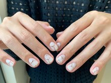 クララメイエキミュークス(CLALA Meieki μX)/ホワイトネイル/ショートネイル