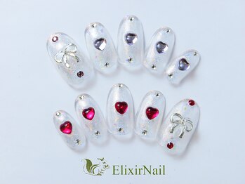 エリクサーネイル 池袋(Elixir Nail)の写真/特別な日には華やかなネイルで心も弾む♪繊細なアートで周りと差がつくネイルデザインをご提案します☆