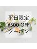 【平日限定】500円OFF