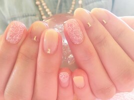シンプル花柄レース