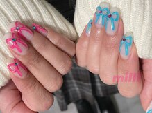 ミリネイルズ(milli nails)/ぷっくりリボン