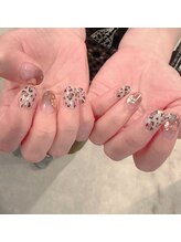 アモールネイル(amor nail)/マグネットレオパードデザイン