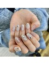 キラキラストーンネイル