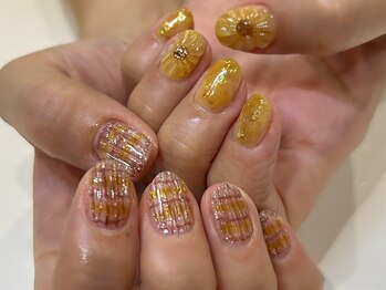 ひまわりとチェックdesign★