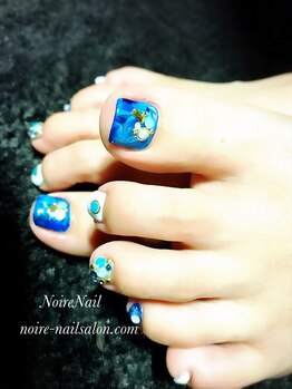 ノワール ネイルアンドスクール(Noire)/★マーブルフットネイル★