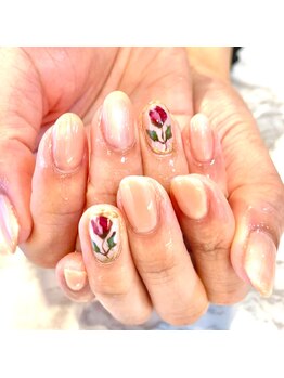 ネイルサロン マリブ(Maribu)/アンティークフラワー　ネイル