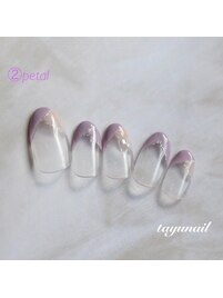 vフレンチネイル☆パープル♪