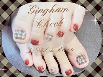 ル クラブ ド ボーテ 練馬/ギンガムチェックフットネイル☆