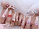 痛ネイル レース ロングネイル