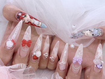 ネイル アリーズ セカンド(nail Allies 2nd)/痛ネイル レース ロングネイル
