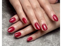 コンサート(Concert)/深みのレッドワンカラーネイル