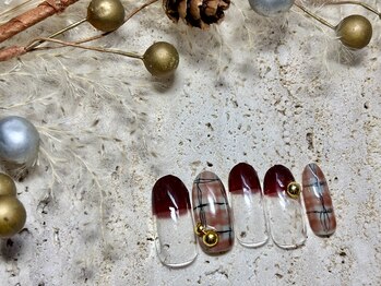 テテネイル(tete.nail)/落書きチェック×ビンテージ風