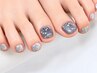 【フットジェルネイル|ラメワンカラー】フットネイル¥6800
